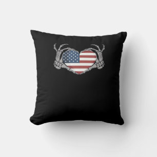 American Flag Heart Fitted Cushion