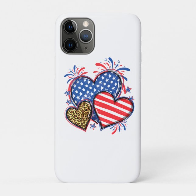 American Flag Heart Leopard Sublimation-64210 Case-Mate iPhone Case (Back)