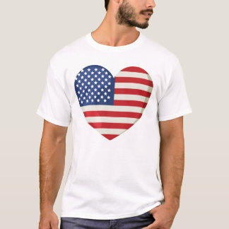 American Flag Heart T-Shirt