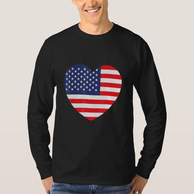 American Flag Heart T-Shirt (Front)
