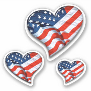 American Flag Hearts