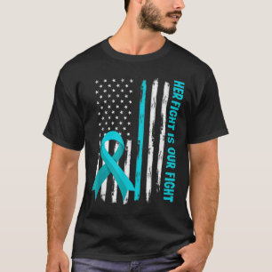 American Flag Her Fight Is My Fight Pots Syndrome T-Shirt