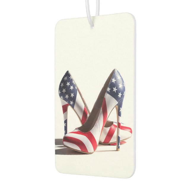 American Flag High Heels Car Air Freshener (Left)