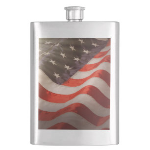 American Flag Hip Flask
