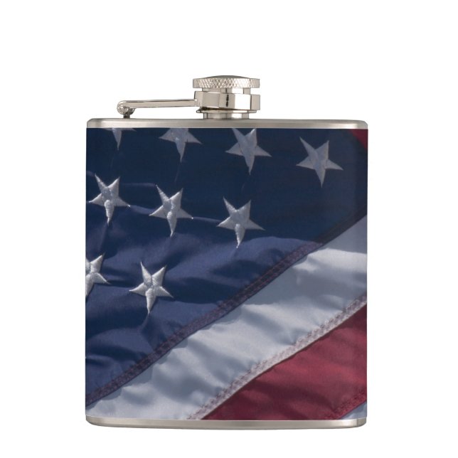 American flag. hip flask (Front)