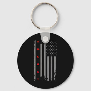 American Flag Hockey Apparel - Hockey (2) Key Ring