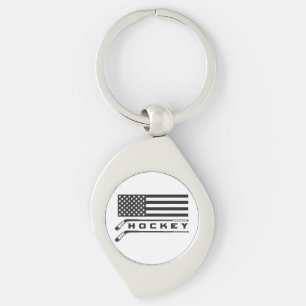 American Flag Hockey Apparel - Hockey Key Ring