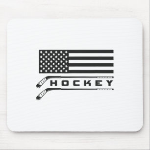 American Flag Hockey Apparel - Hockey Mouse Pad