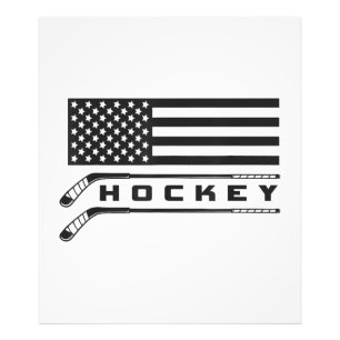American Flag Hockey Apparel - Hockey Photo Print