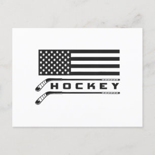American Flag Hockey Apparel - Hockey Postcard