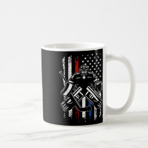 American Flag Hockey Goalie Patriotic Pride Usa Coffee Mug