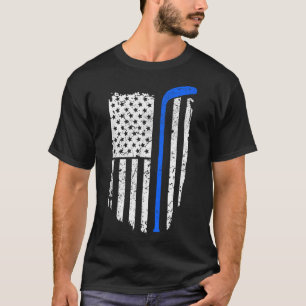 American Flag Hockey Patriotic Ice Hockey Player T T-Shirt