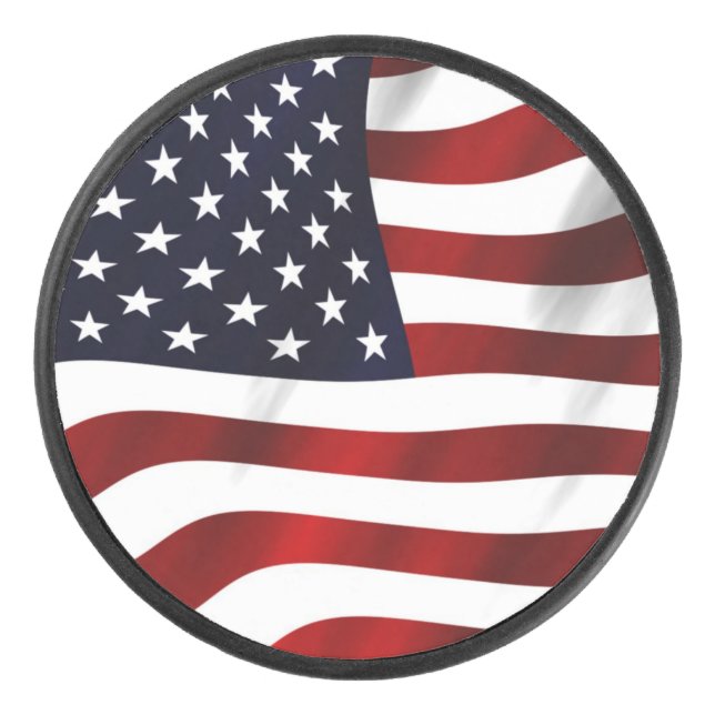 American Flag Hockey Puck (Front)