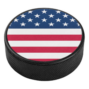 American Flag Hockey Puck Patriotic
