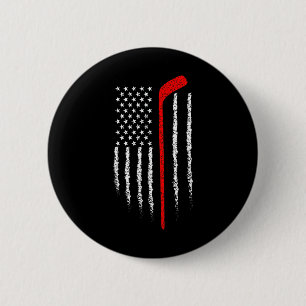 American Flag Hockey T-shirt_2.png  6 Cm Round Badge