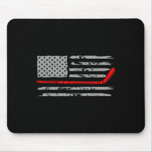 American Flag Hockey T-shirt.png Mouse Pad