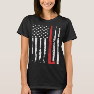 American Flag Hockey USA Patriotic Frisbee 4th Of T-Shirt