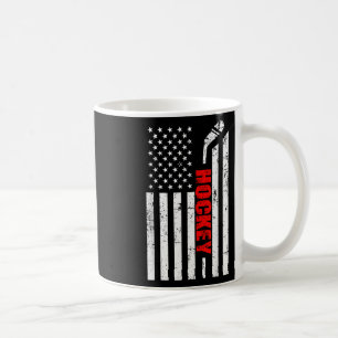 American Flag Hockey Usa Patriotic Shirt Boys Men Coffee Mug