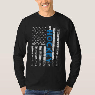 American Flag Hockey USA Patriotic T-Shirt