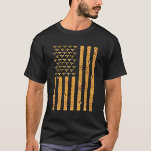 American Flag Honeycomb Honey Bees Beekeeg Beekeep T-Shirt