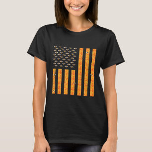 American Flag Honeycomb Honey Bees Beekeeping Beek T-Shirt