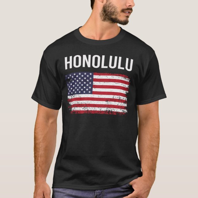 American Flag Honolulu T-Shirt (Front)