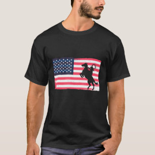 American Flag Horse Patriotic Independence Day 4th T-Shirt