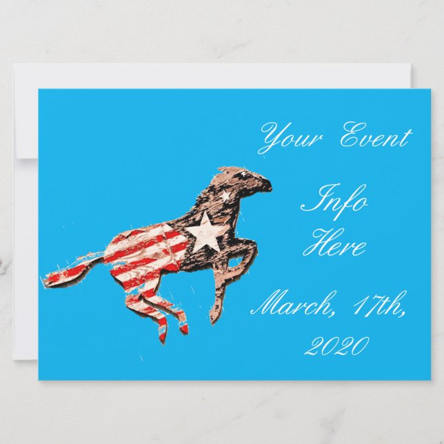 American Flag Horse Running Thunder_Cove (Front)