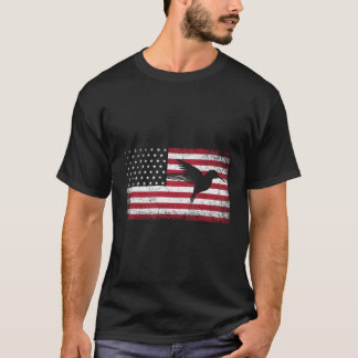 American Flag Hummingbird Bird Lover 4Th Of July B T-Shirt