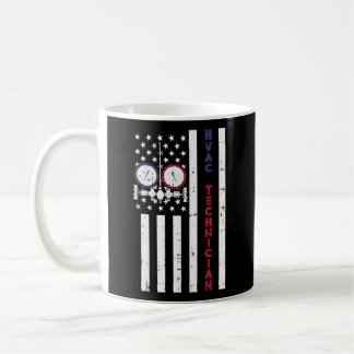 American Flag Hvac Technician Proud Usa Hvac Tech Coffee Mug
