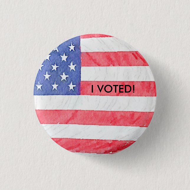 American Flag "I Voted" Election Button (Front)