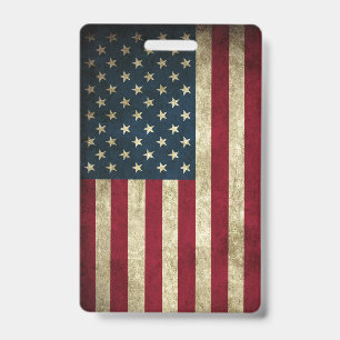 American Flag ID Badge