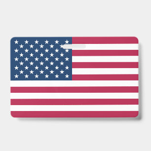 American flag ID badge