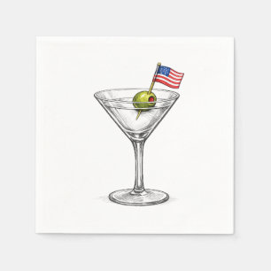 American Flag in a Martini Napkin