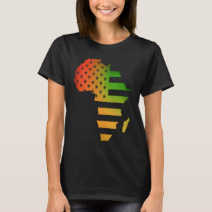 American flag in African Map Black History Month g T-Shirt