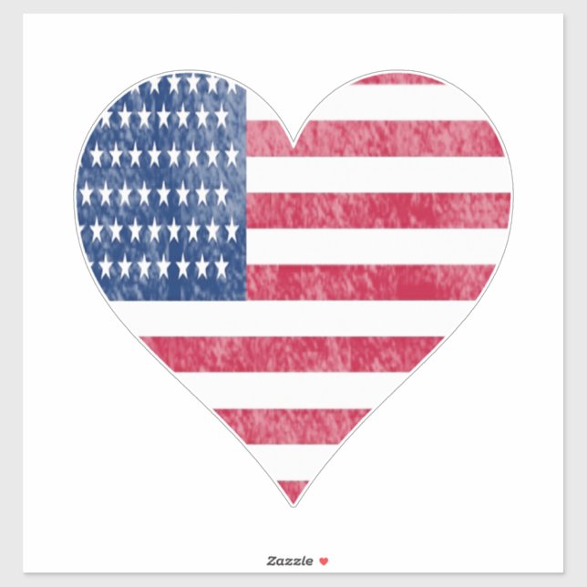 American flag in heart (Sheet)