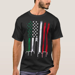 American Flag in Italian Colors NYC skyline  T-Shirt