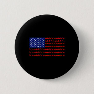 American Flag Independence Day Gift 6 Cm Round Badge