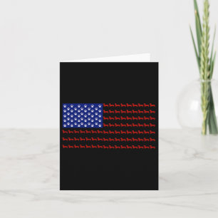 American Flag Independence Day Gift  Card