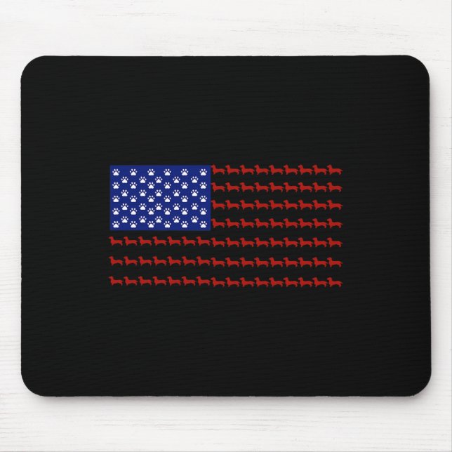 American Flag Independence Day Gift  Mouse Pad (Front)