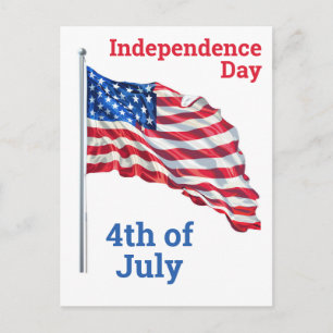 American Flag Independence Day Postcard