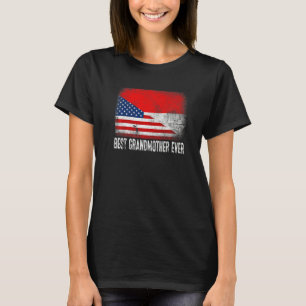 American Flag & Indonesia Flag Best Grandmother Ev T-Shirt