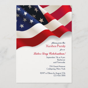 American Flag Invitation