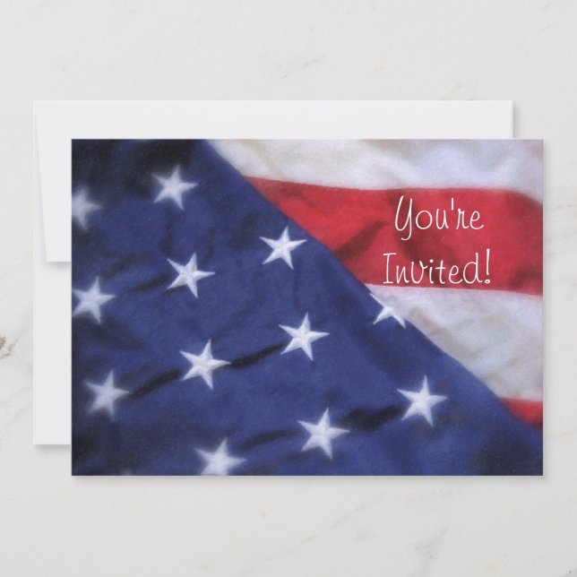 American Flag Invitation (Front)