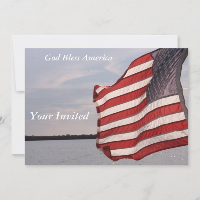American Flag Invitation (Front)