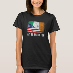 American Flag & Ireland Flag Best Big Brother Ever T-Shirt