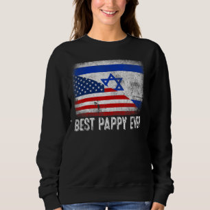 American Flag & Israel Flag Best Pappy Ever Family Sweatshirt
