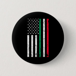 American Flag Italian American Pride 4th Of July 6 Cm Round Badge