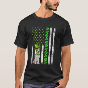 American Flag Jack Russell Terrier Dog St Patricks T-Shirt