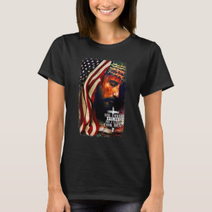American Flag Jesus Christian Quote Bible Verse Re T-Shirt